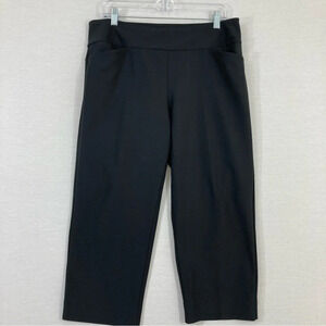 Tail Black Soft Lightweight Cropped Pull-on Pants size 14